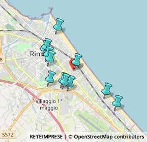 Mappa Via Michelangelo Zanotti, 47924 Rimini RN, Italia (1.62)