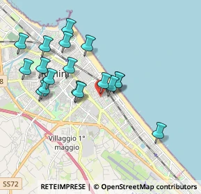 Mappa Via Alfredo Baccarini, 47924 Rimini RN, Italia (1.86556)