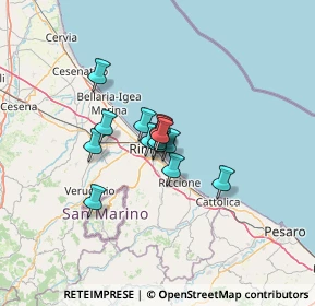 Mappa Via Michelangelo Zanotti, 47924 Rimini RN, Italia (7.09571)