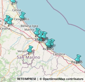 Mappa Via Alfredo Baccarini, 47924 Rimini RN, Italia (14.93462)