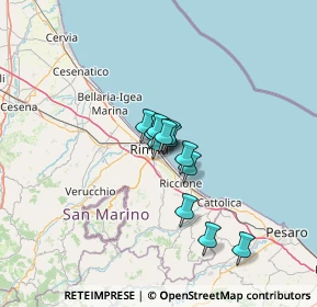 Mappa Via Michelangelo Zanotti, 47924 Rimini RN, Italia (7.66833)
