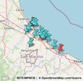 Mappa Via Adolfo Bonvicini, 47923 Rimini RN, Italia (9.22235)