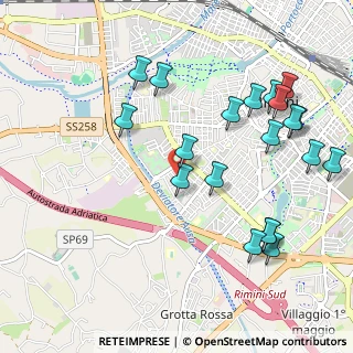 Mappa Via Adolfo Bonvicini, 47923 Rimini RN, Italia (1.186)