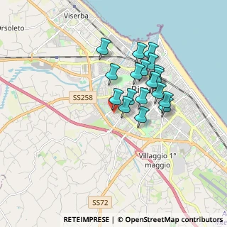 Mappa Via Adolfo Bonvicini, 47923 Rimini RN, Italia (1.44611)