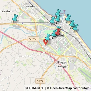 Mappa Via Adolfo Bonvicini, 47923 Rimini RN, Italia (2.14909)