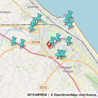 Mappa Via Adolfo Bonvicini, 47923 Rimini RN, Italia (2.04077)