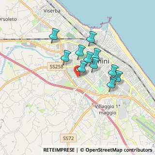 Mappa Via Adolfo Bonvicini, 47923 Rimini RN, Italia (1.39273)