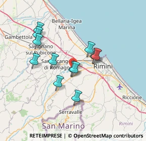 Mappa Via Pergola, 47822 Santarcangelo di Romagna RN, Italia (6.16583)