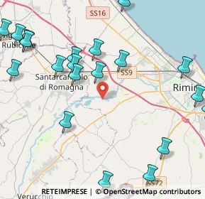 Mappa Via Pergola, 47822 Santarcangelo di Romagna RN, Italia (5.6185)