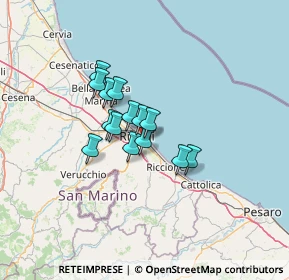 Mappa Via Corrado Ricci, 47924 Rimini RN, Italia (8.545)