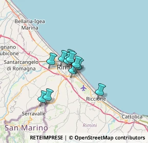 Mappa Via Corrado Ricci, 47924 Rimini RN, Italia (4.02273)