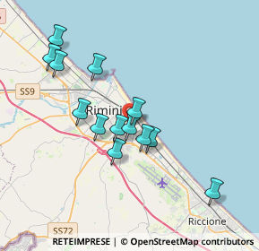 Mappa Via Corrado Ricci, 47924 Rimini RN, Italia (3.32154)