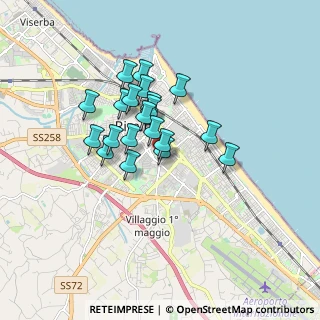Mappa Via Balilla, 47923 Rimini RN, Italia (1.328)