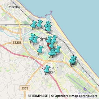Mappa Via San Gaudenzo, 47923 Rimini RN, Italia (1.45647)