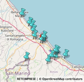 Mappa Via San Gaudenzo, 47923 Rimini RN, Italia (6.394)