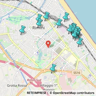 Mappa Via San Gaudenzo, 47923 Rimini RN, Italia (1.2495)