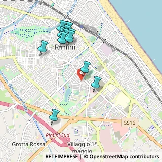 Mappa Via San Gaudenzo, 47923 Rimini RN, Italia (1.07267)