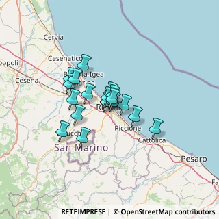 Mappa Via Sardegna, 47923 Rimini RN, Italia (8.75684)