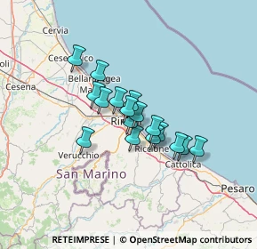 Mappa Via San Gaudenzo, 47923 Rimini RN, Italia (9.06647)