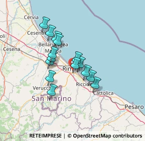 Mappa Via San Gaudenzo, 47923 Rimini RN, Italia (10.51867)
