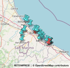 Mappa Via Valentino Carrera, 47923 Rimini RN, Italia (10.275)