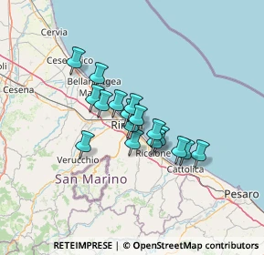 Mappa Via Valentino Carrera, 47923 Rimini RN, Italia (9.20118)