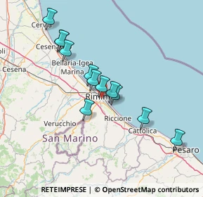 Mappa Via Valentino Carrera, 47923 Rimini RN, Italia (12.80083)