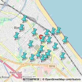 Mappa Via Valentino Carrera, 47923 Rimini RN, Italia (0.934)
