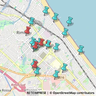 Mappa Via Valentino Carrera, 47923 Rimini RN, Italia (0.9765)