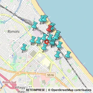 Mappa Via Carlo Sarti, 47923 Rimini RN, Italia (0.6355)