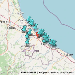Mappa Via Caduti di Marzabotto, 47900 Rimini RN, Italia (10.274)