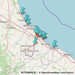 Mappa Via Caduti di Marzabotto, 47900 Rimini RN, Italia (11.07909)