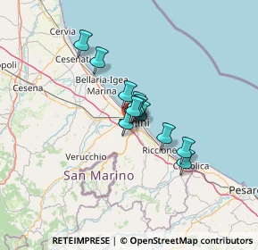 Mappa Via Cassino, 47923 Rimini RN, Italia (7.74583)