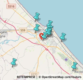 Mappa Via Caduti di Marzabotto, 47900 Rimini RN, Italia (3.06545)