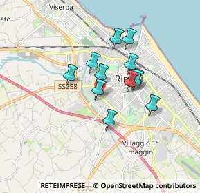 Mappa Via Caduti di Marzabotto, 47900 Rimini RN, Italia (1.31)