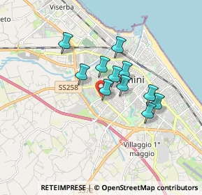 Mappa Via Caduti di Marzabotto, 47900 Rimini RN, Italia (1.28455)