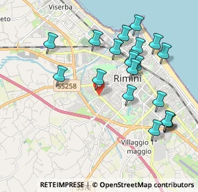 Mappa Via Cassino, 47923 Rimini RN, Italia (2.083)