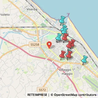 Mappa Via Caduti di Marzabotto, 47900 Rimini RN, Italia (1.84545)