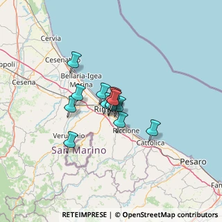 Mappa Via Felice Giani, 47923 Rimini RN, Italia (7.09286)