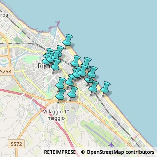 Mappa Via Felice Giani, 47923 Rimini RN, Italia (1.188)
