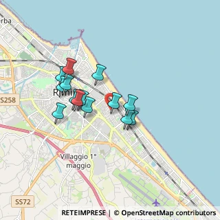 Mappa Via Felice Giani, 47923 Rimini RN, Italia (1.43143)