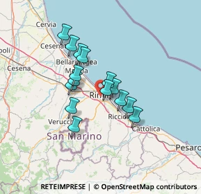 Mappa Via Orsa Maggiore, 47923 Rimini RN, Italia (10.38533)