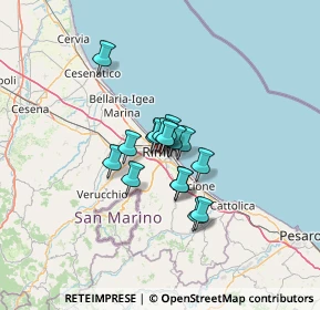 Mappa Via Orsa Maggiore, 47923 Rimini RN, Italia (7.69125)