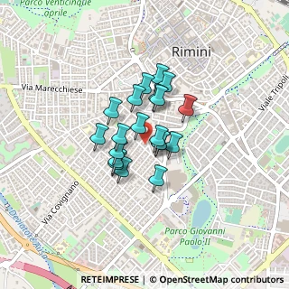Mappa Via Orsa Maggiore, 47923 Rimini RN, Italia (0.274)