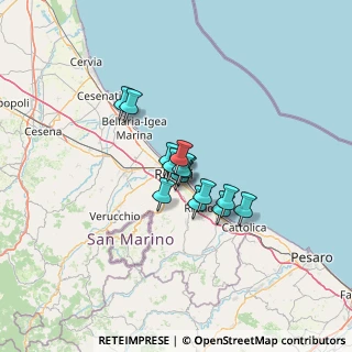 Mappa Via Francesco Crispi, 47923 Rimini RN, Italia (7.93143)