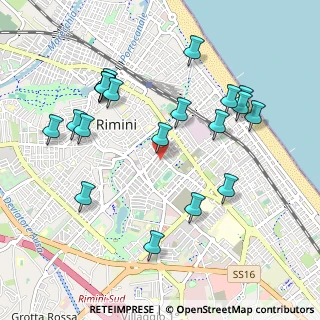 Mappa Via Francesco Crispi, 47923 Rimini RN, Italia (1.0835)