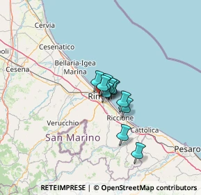 Mappa Via Circonvallazione Meridionale, 47923 Rimini RN, Italia (6.40545)