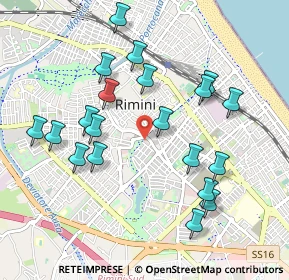 Mappa Via Circonvallazione Meridionale, 47923 Rimini RN, Italia (1.0175)