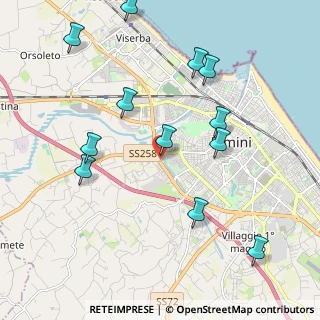 Mappa Via Antonio e Leonida Valentini, 47923 Rimini RN, Italia (2.2925)