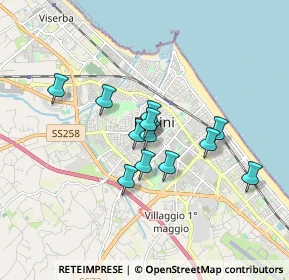 Mappa Via Melozzo da Forlì, 47923 Rimini RN, Italia (1.32333)